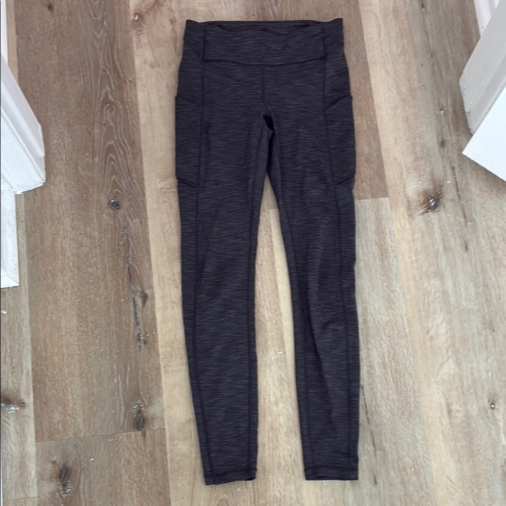 LuluLemon Dark Gray High-Waisted Leggings with pockets